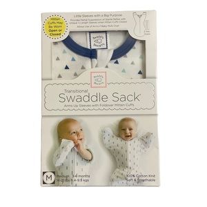 NEW!Transitional Swaddle Sack with Arms Up Half-Length Sleeves and Mitten Cuffs